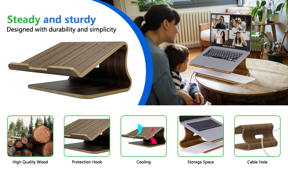 laptop stand wood