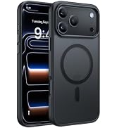 Miracase Translucent for 18 Pro Case, Black | Compatible with MagSafe, Military-Grade Protection,...