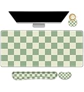 NXZGO Large Gaming Mouse Pad Set, 4 in1 Ergonomics Keyboard Desk Mat with Memory Foam Wrist Rest,...