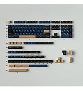172 Keys Double Shot Keycaps Cherry Profile Blue Samurai Keycaps for 61/64/87/104/108 Cherry Mx S...