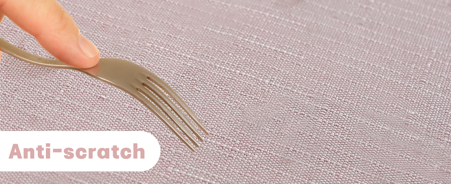 Light pink tablecloth
