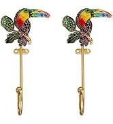 Pasiir 2 Pack Decorative Wall Hooks, Vintage Bird Shaped Metal Wall Hook for Hanging Coats Clothe...