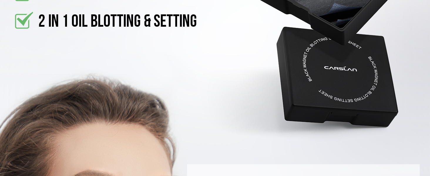 oil blotting sheets, touch-up sheets with mirror, natural plant fiber paper, portable, matte