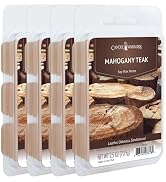Candle Warmers Etc Classic Wax Melts 2.5oz, Mahogany Teak Fragrance (4-Pack) – Each Pack has x4 2...