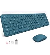 Wireless Keyboard and Mouse Combo, Ultra-Thin 2.4GHz USB Cordless Plug and Play Full Size Silent ...