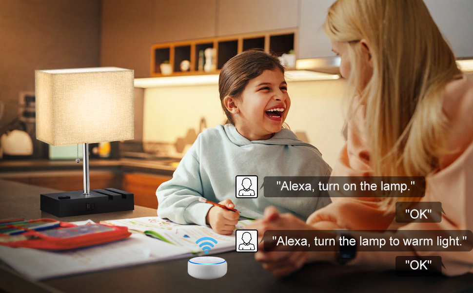 NEWREACH Alexa Lamp for Bedroom