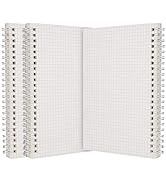 AHGXG A5 Graph Paper Notebook Spiral (3-Pack) - Graph Grid Spiral Journal 5.7"x 8.3", Quad Ruled,...