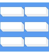 48 Pieces White Dry Erase Magnetic Labels, Blank Writable Magnetic Label Stickers, Reusable Magne...
