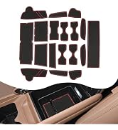Hyundai Santa Fe Door Slot and Center Console Liner Mats - Compatible with 2024 2025 Calligraphy/...