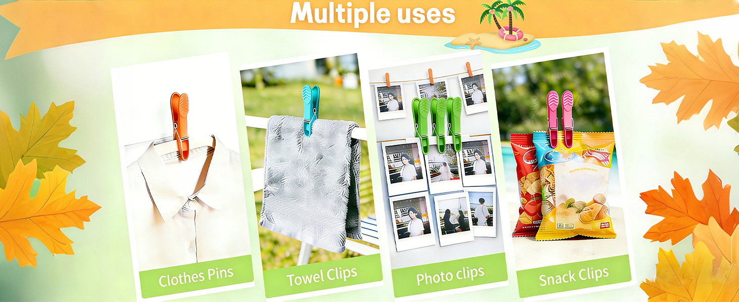 Colorful Plastic Clothespins