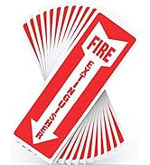 ASSURED SIGNS Fire Extinguisher Sign, Safety Sticker Signs - 12 Pack - 4" X 12" - 5 Mil Vinyl - B...