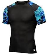 CoozySphere Men's UPF 50+ Compression Rash Guard, Long & Short Sleeve Swim Shirt, Quick Dry UV Pr...