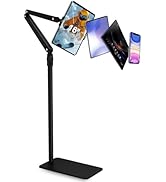 Tablet Floor Holder for ipad,Portable Monitor Floor Stand for 15.6'',16'',Overhead Bed Tablet Mou...