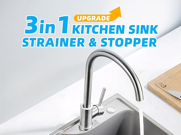 3 in 1 Kitchen Sink Drain Strainer
