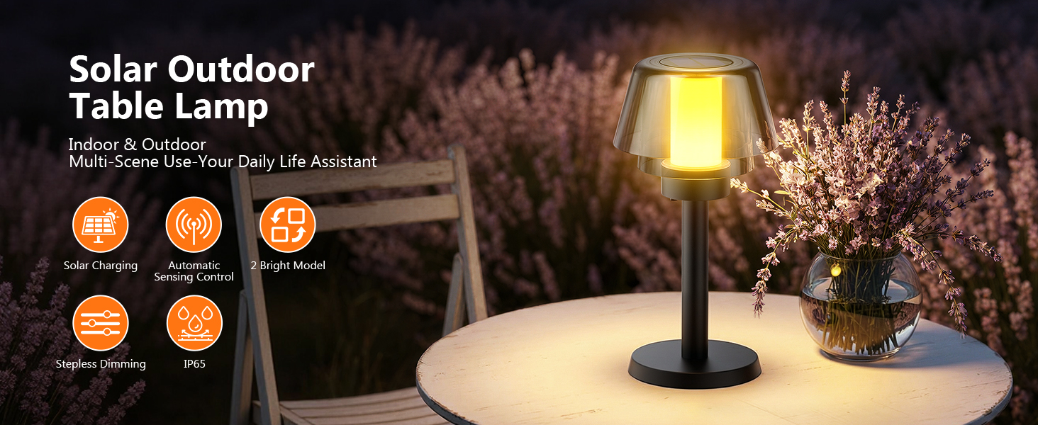 Solar Outdoor Table Lamp