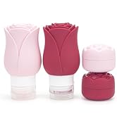 Travel Containers Bottle for Toiletry 4 Pack 3oz Leakproof TSA Approved & Refillable Mini Cream J...