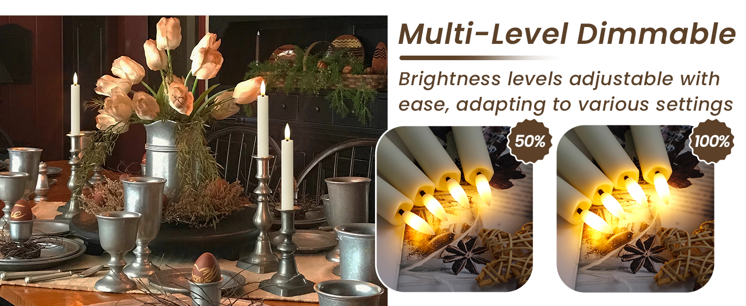 flameless taper candles