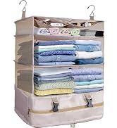 Wymulot Protable Hanging Travel Shelf Bag, Expandable Packing Cube, Luggage Packing Organizer,X-L...