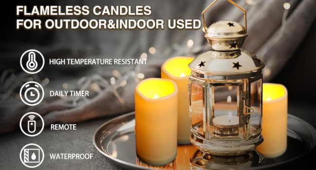 Waterproof flameless candles