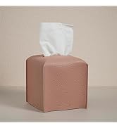 OLETHA Aesthetic Tissues Cube Box Cover, Square Tissue Box Holder, Pink