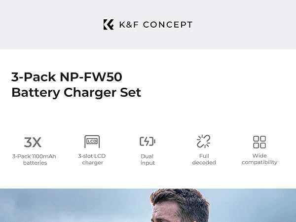 3*1100mAh NP-FW50 battery