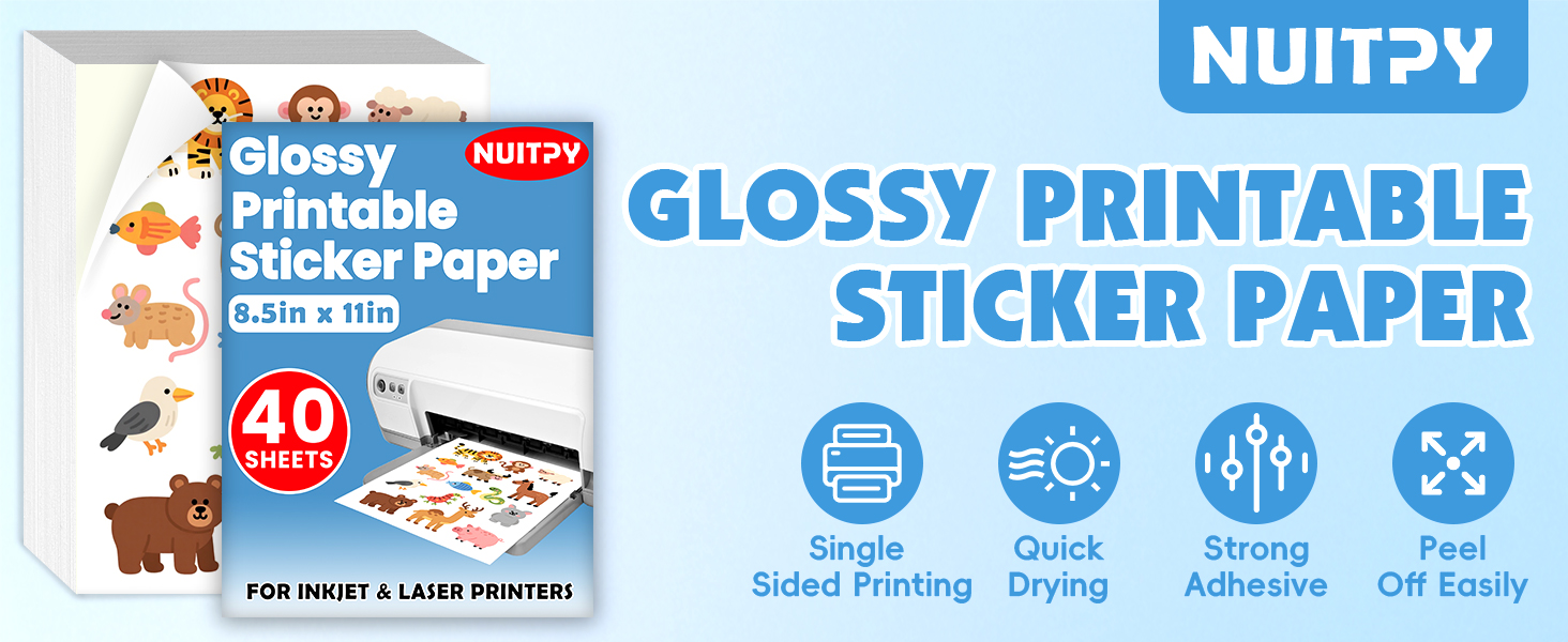 glossy sticker paper