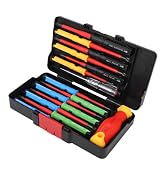 HURRICANE 15 Piece Insulated Screwdriver Set, 1000V VDE Certified Electrician Tools with Color-Co...