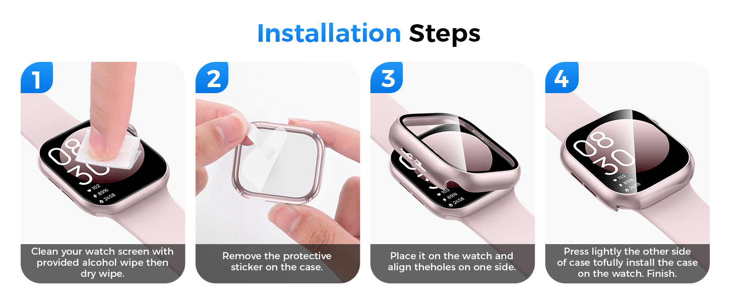 clear apple watch case