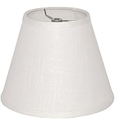 Tootoo Star Barrel White Small Lamp Shade for Table Floor Lamps Replacement, 6x10x7.5 Inch, Fabri...