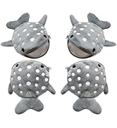 iToolai Women Whale Sharks Plush Coin Purses Set(Grey, 4pcs)
