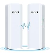 2.4G & 5G Dual Band Wireless Bridge, IP65 Outdoor Point to Point WiFi Bridge CPE with 2 1000Mbps ...