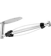 Gewtur Single Hand Operable Paper Towel Holder Under Cabinet with Damping Effect, Self Adhesive P...