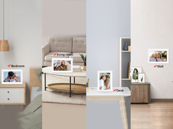 electronic photo frame can automatically rotate photos horizontally .