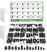 Ruibapa 535PCS Metric + SAE Set Screw Assortment Kit 26 Size 12.9 Class Alloy Steel Grub Screw In...