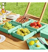 Fumcsy Collapsible Camping Bowls with Magnet,Reusable Silicone Camping Plates,Magnetic Folding Di...