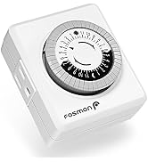 Fosmon 24-Hour Dual Timers Outlets for Electrical Outlets, Plug in Light Timer Programmable Indoo...