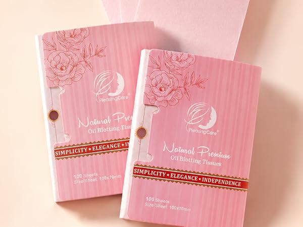 oil blotting paper sheets rose 2 pack