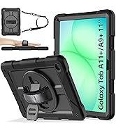 AVAWO Case for Samsung Galaxy Tab A11+ A9 PLUS 11 Inch with 360° Swivel Handle Strap Cover with ...