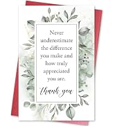 hvdler Heartfelt Thank You Card for Woman Man, Appreciation Gift for Teacher Doctor Pastor Employ...
