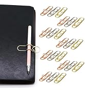FDKYOEK 21 PCS Pen Holder for Notebook, Metal Pen Clips, Paper Clip Pen Holders for Journal, Plan...
