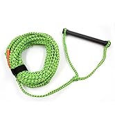 72FT Ski Rope for Waterskis - Heavy Duty Wakeboard Rope with Handle, Water Sports Lines and Skiin...