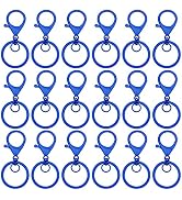 30Pcs Lobster Claw Clasps Keychain for Jewelry Making,Metal Lobster Clasp Swivel Trigger Clips wi...