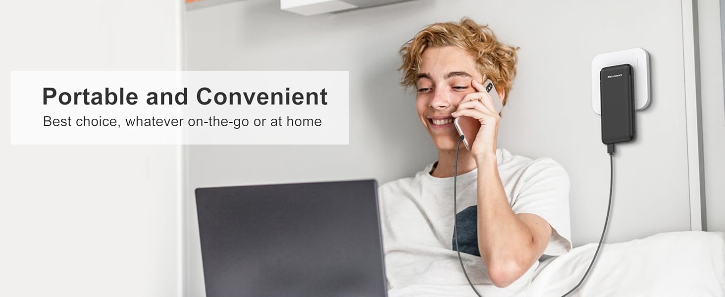 Portable charger with built in AC plug