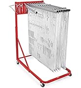 Adir Mobile Blueprint Holder - Vertical Architectural Plan Storage & Poster Display Rack, Hanging...