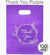 Choice Marts Merchandise bags 100 Purple Color 9"x12" Size 1.5Mil Thick Glossy With Handles