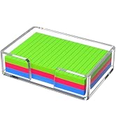 Kucle Sticky Note Holder, Crystal Clear Acrylic Notepad Holder 4x6 in Self-Stick Note Dispenser O...