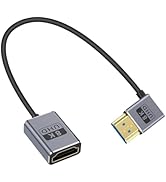 Duttek 8K Right Angle HDMI Extension Cable 1FT, Ultra Thin Coaxial 90 Degree HDMI Male to Female ...