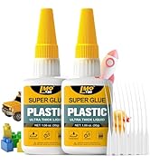 Plastic Super Glue Liquid, Clear Instant Cyanoacrylate Glue for Plastic Model Airplane Miniatures...