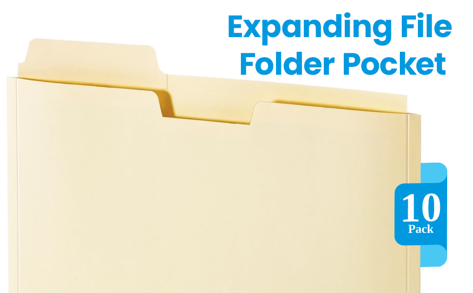 Letter Size Expanding File Folder Pocket