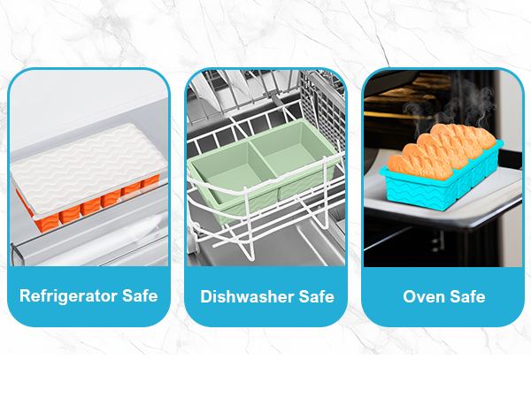 3-Pack Silicone Freezer Trays with Lid